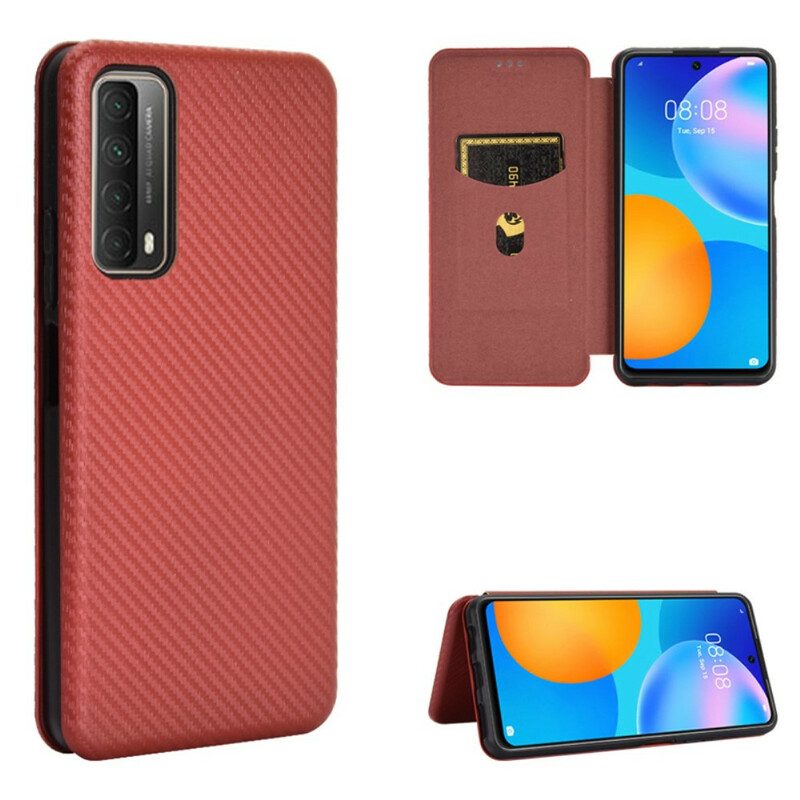 Schutzhülle Für Huawei P Smart 2021 Flip Case Kohlefaser