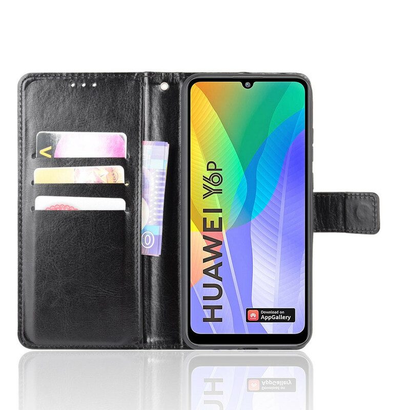 Flip Case Für Huawei Y6p Auffälliges Kunstleder