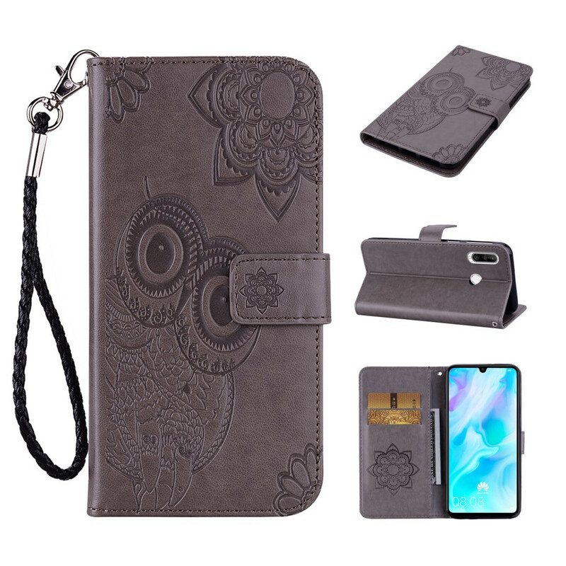 Flip Case Für Huawei Y6p Eulen-mandala Und Charme