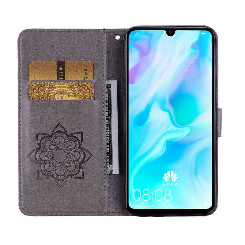 Flip Case Für Huawei Y6p Eulen-mandala Und Charme