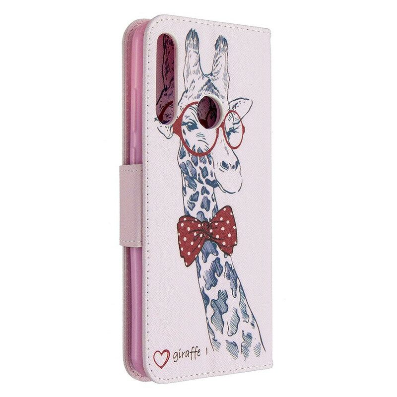 Flip Case Für Huawei Y6p Kluge Giraffe