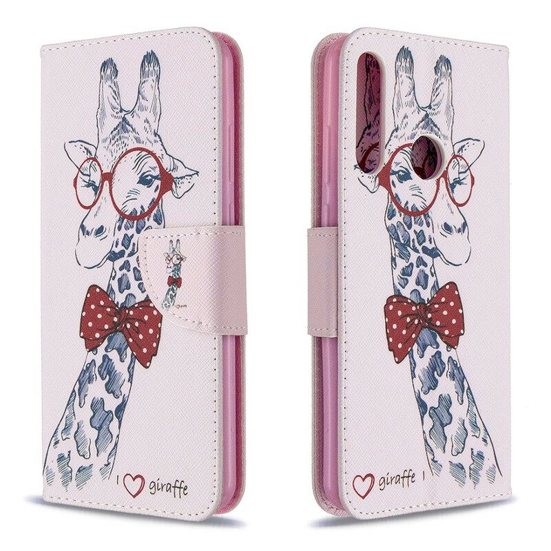 Flip Case Für Huawei Y6p Kluge Giraffe