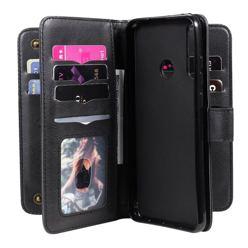 Flip Case Für Huawei Y6p Multifunktionaler Kartenhalter Für 10 Karten