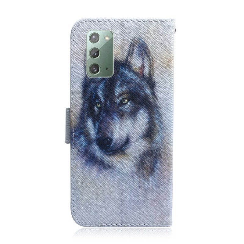 Flip Case Für Samsung Galaxy Note 20 Hunde-look