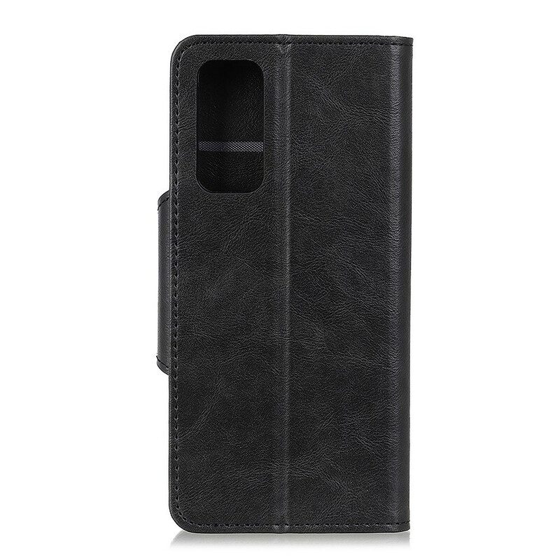 Flip Case Für Samsung Galaxy Note 20 Knopf Aus Kunstleder