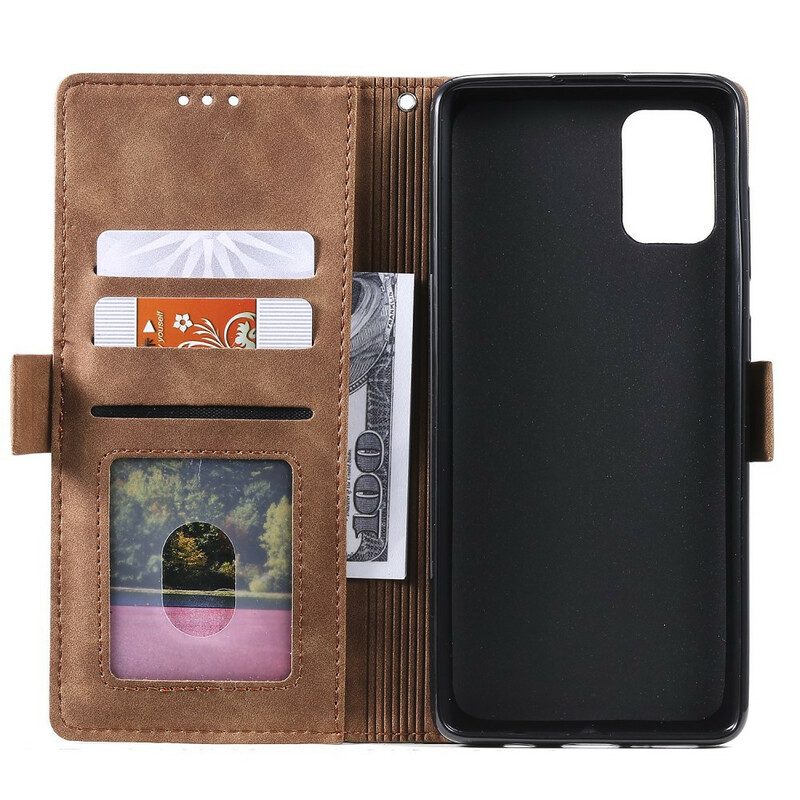 Flip Case Für Samsung Galaxy Note 20 Retro-kunstleder Mit Schlüsselband