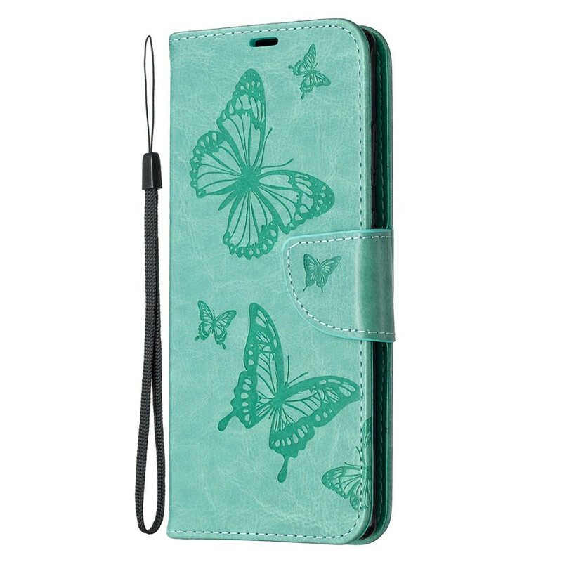 Flip Case Für Samsung Galaxy Note 20 Flip Case Schmetterlinge Und Schräge Klappe