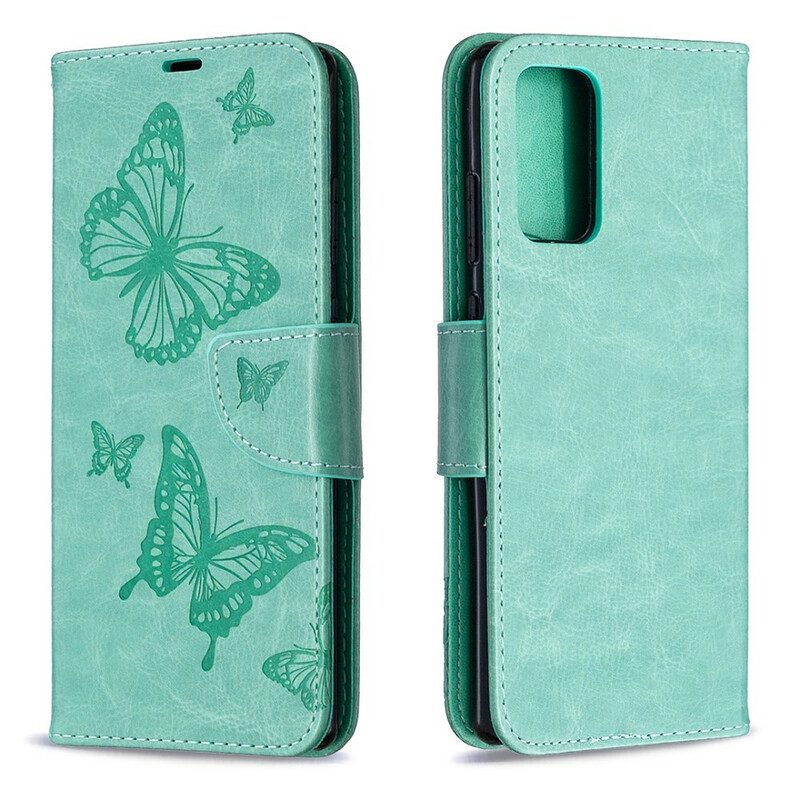 Flip Case Für Samsung Galaxy Note 20 Flip Case Schmetterlinge Und Schräge Klappe