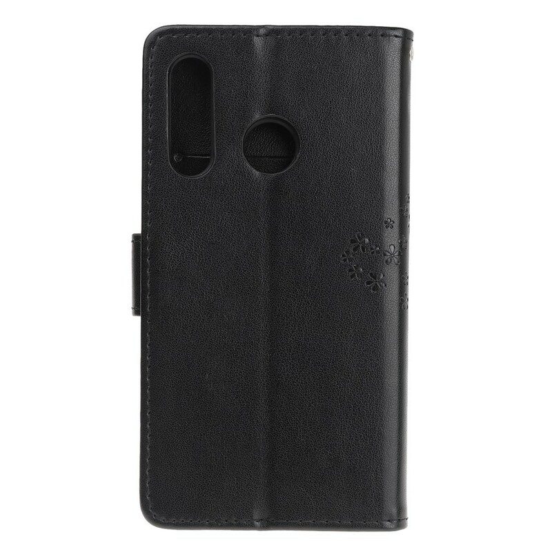 Flip Case Für Huawei P Smart Z Mit Kordel Tangabaum Und Eulen