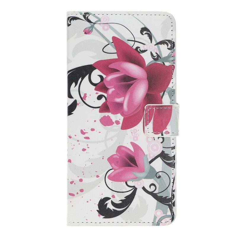 Flip Case Für Huawei P Smart Z Tropische Blumen