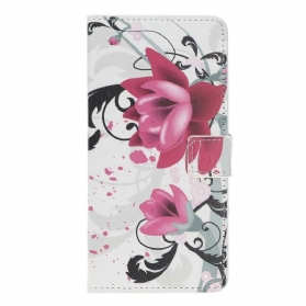 Flip Case Für Huawei P Smart Z Tropische Blumen