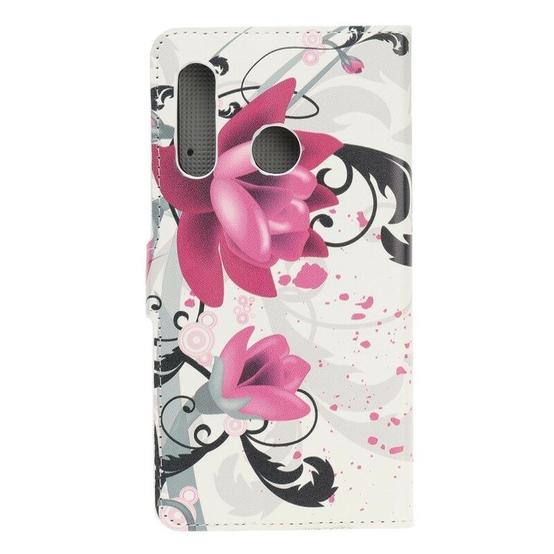 Flip Case Für Huawei P Smart Z Tropische Blumen