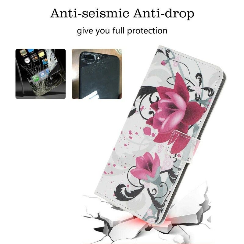 Flip Case Für Huawei P Smart Z Tropische Blumen