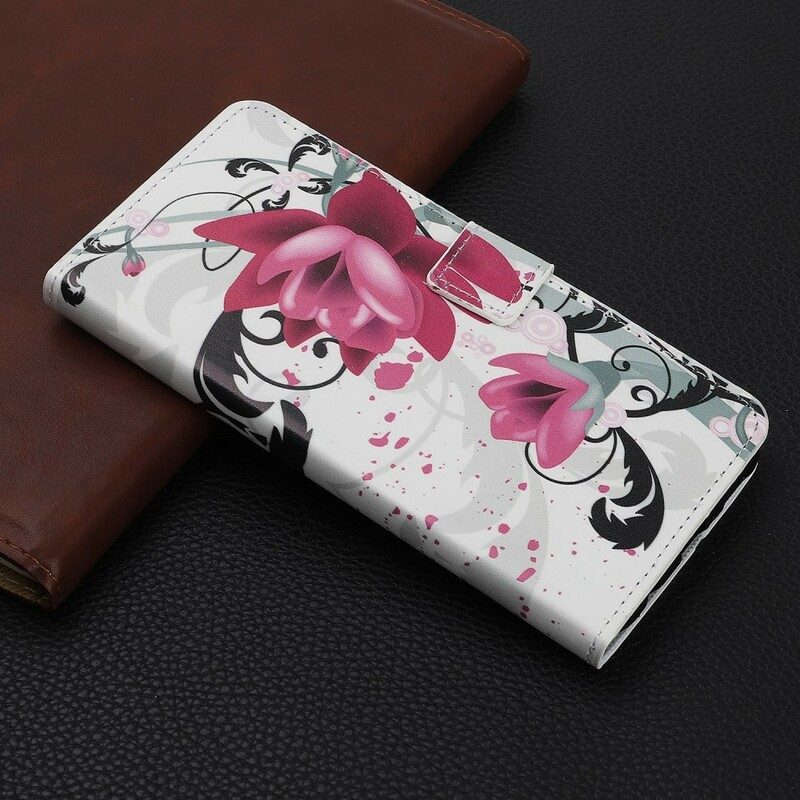 Flip Case Für Huawei P Smart Z Tropische Blumen