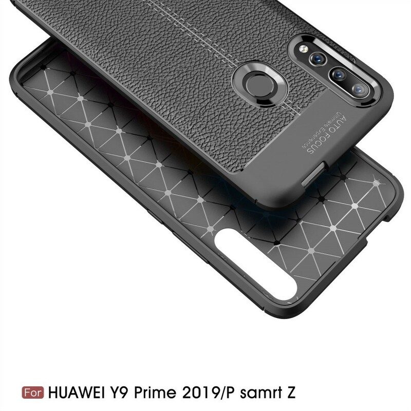 Hülle Für Huawei P Smart Z Doppellinien-litschi-ledereffekt