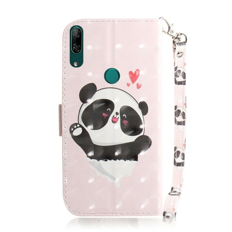 Lederhüllen Für Huawei P Smart Z Mit Kordel Panda Love Mit Schlüsselband