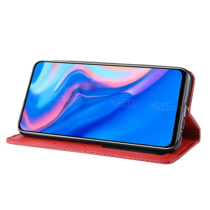 Schutzhülle Für Huawei P Smart Z Flip Case Stilisierter Vintage-ledereffekt