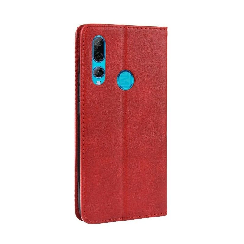 Schutzhülle Für Huawei P Smart Z Flip Case Stilisierter Vintage-ledereffekt