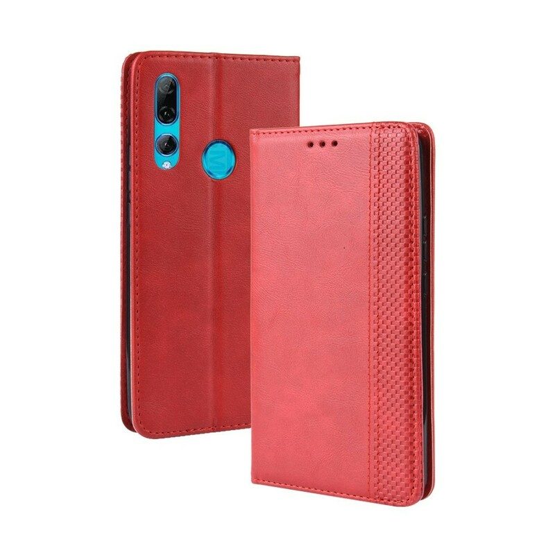 Schutzhülle Für Huawei P Smart Z Flip Case Stilisierter Vintage-ledereffekt