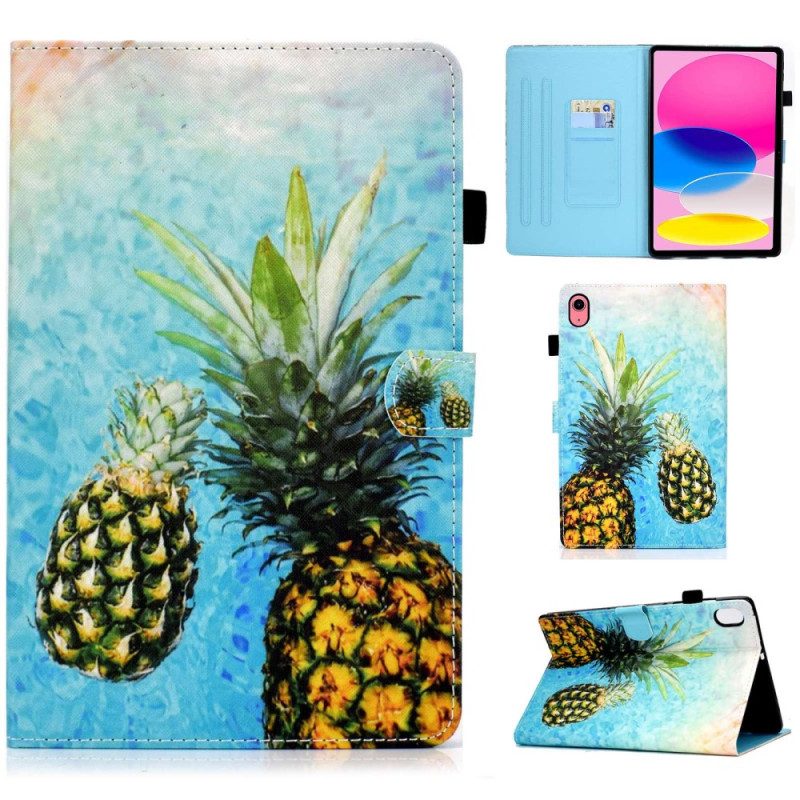 Flip Case Für iPad 10.9" (2022) Ananas-grafiken