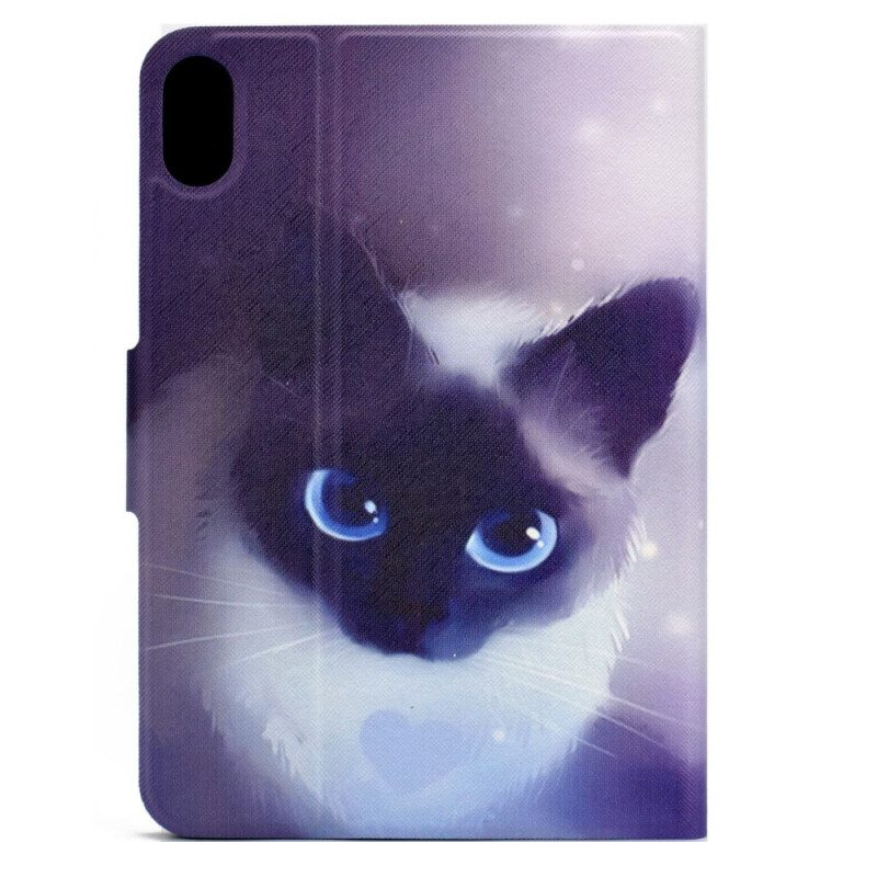 Flip Case Für iPad 10.9" (2022) Blauäugige Katze