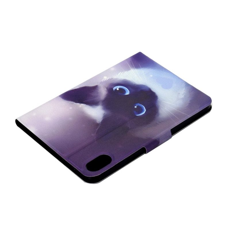 Flip Case Für iPad 10.9" (2022) Blauäugige Katze