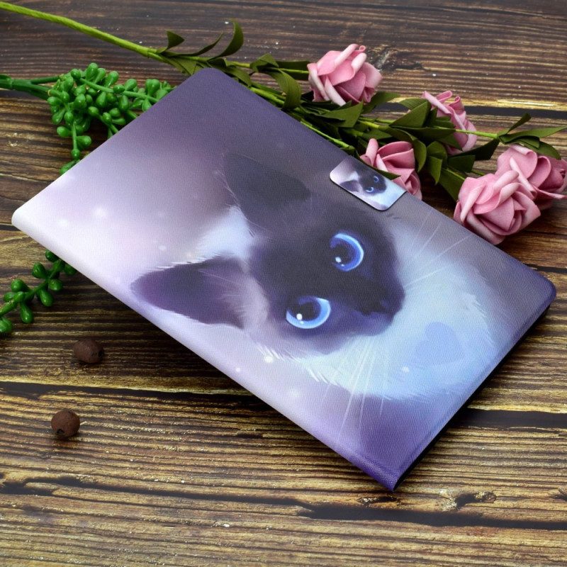 Flip Case Für iPad 10.9" (2022) Blauäugige Katze