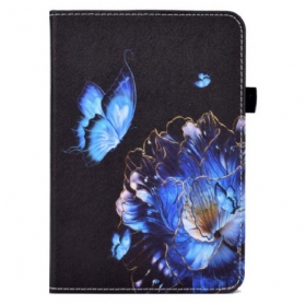 Flip Case Für iPad 10.9" (2022) Blauer Schmetterling