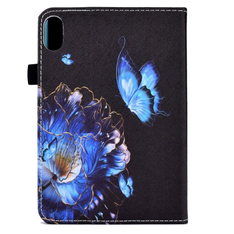 Flip Case Für iPad 10.9" (2022) Blauer Schmetterling