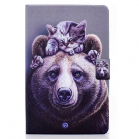 Flip Case Für iPad 10.9" (2022) Katze Und Bär