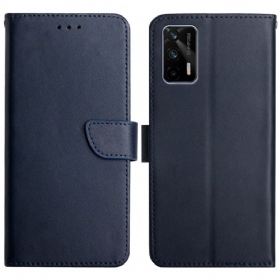 Flip Case Für Realme GT 5G Echtes Nappaleder