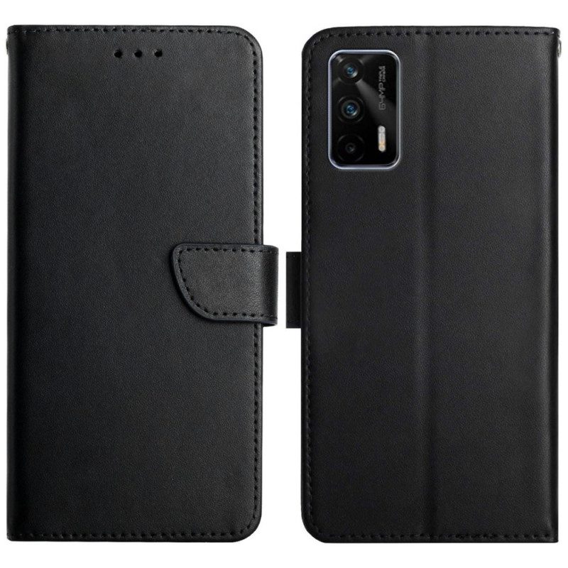 Flip Case Für Realme GT 5G Echtes Nappaleder