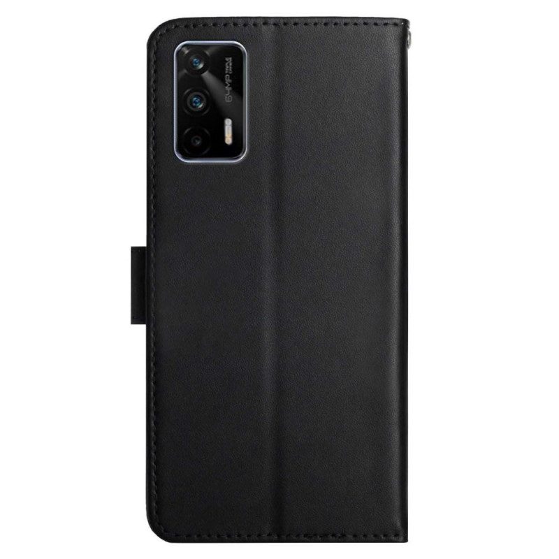 Flip Case Für Realme GT 5G Echtes Nappaleder