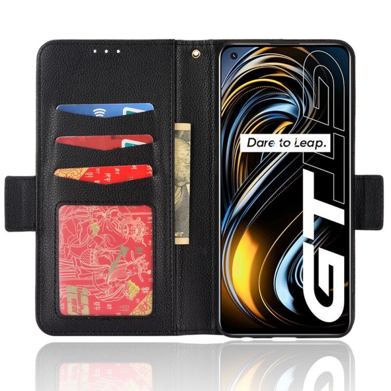 Flip Case Für Realme GT 5G Flip Case Klappe Double Litchi Neue Farben