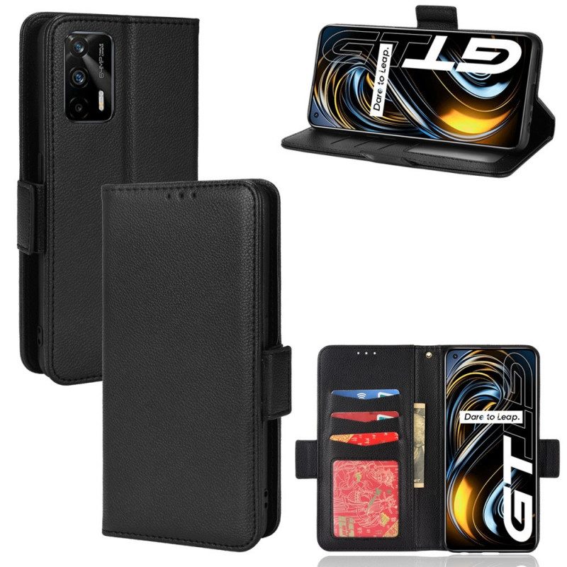 Flip Case Für Realme GT 5G Flip Case Klappe Double Litchi Neue Farben