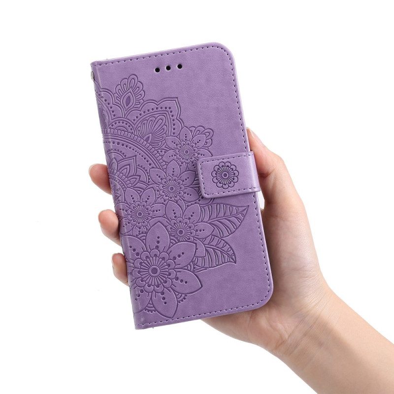 Flip Case Für Vivo Y22s Mit Kordel Riemchen-mandala