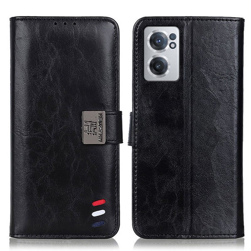 Flip Case Für OnePlus Nord CE 2 5G Dreifarbiges Kazneh