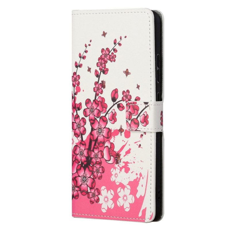 Flip Case Für OnePlus Nord CE 2 5G Kirschblüte