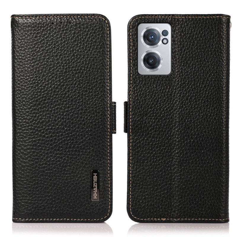 Flip Case Für OnePlus Nord CE 2 5G Litschi-leder Kazneh