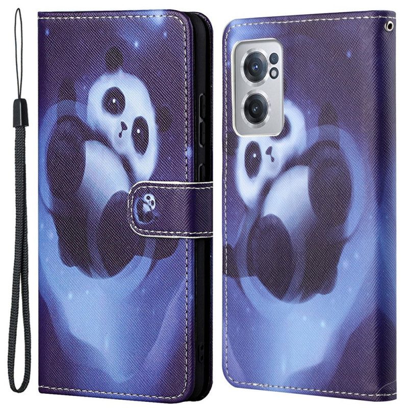 Flip Case Für OnePlus Nord CE 2 5G Nachtpanda