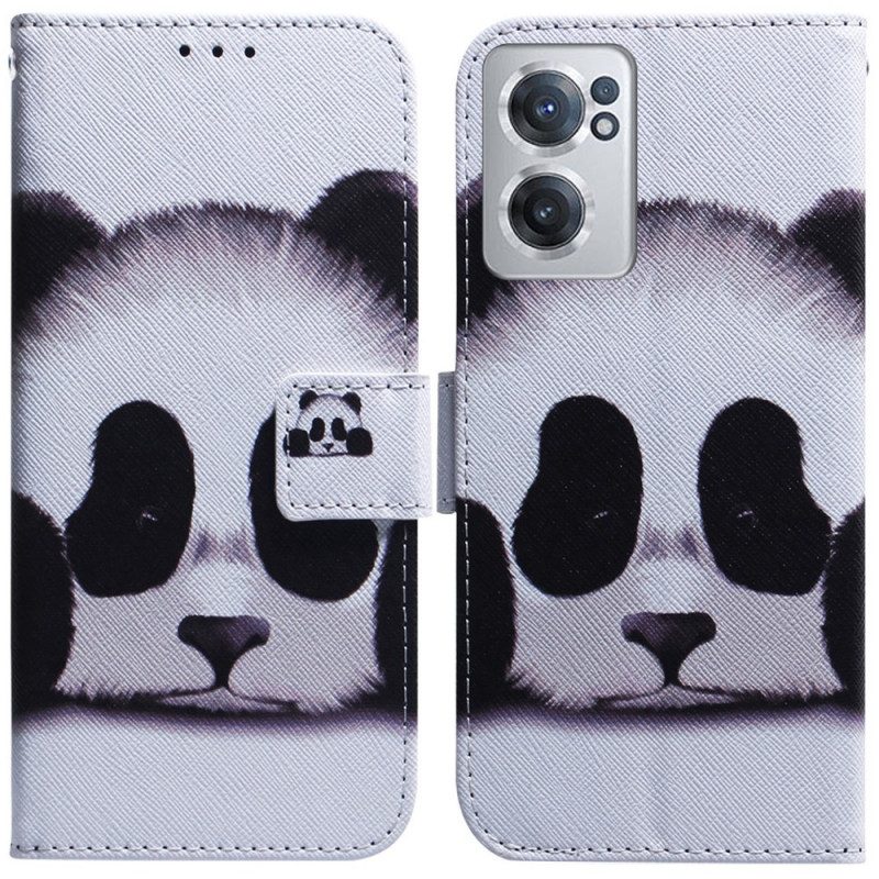 Flip Case Für OnePlus Nord CE 2 5G Trauriger Panda