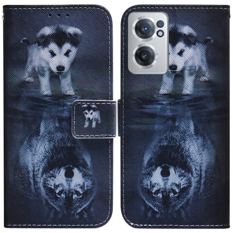 Flip Case Für OnePlus Nord CE 2 5G Zukünftiger Wolf