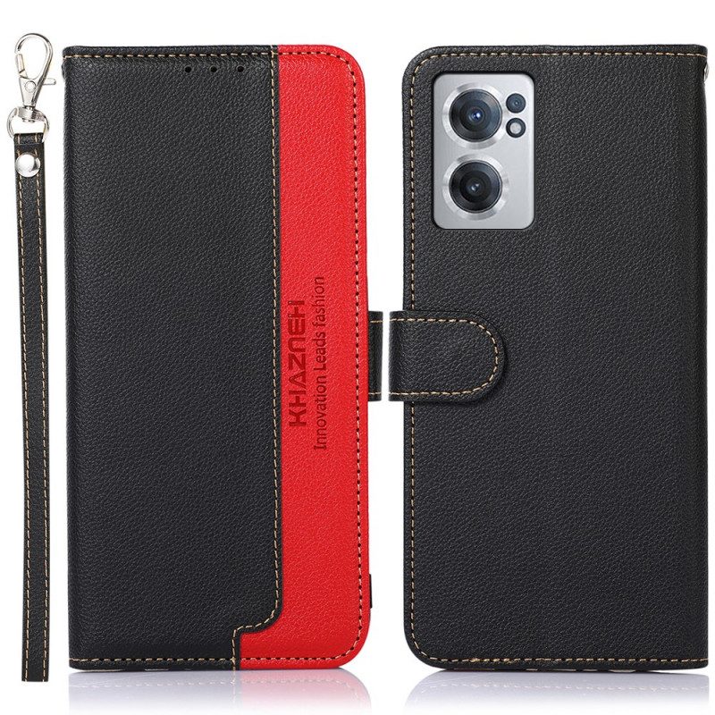 Flip Case Für OnePlus Nord CE 2 5G Zweifarbiges Kazneh