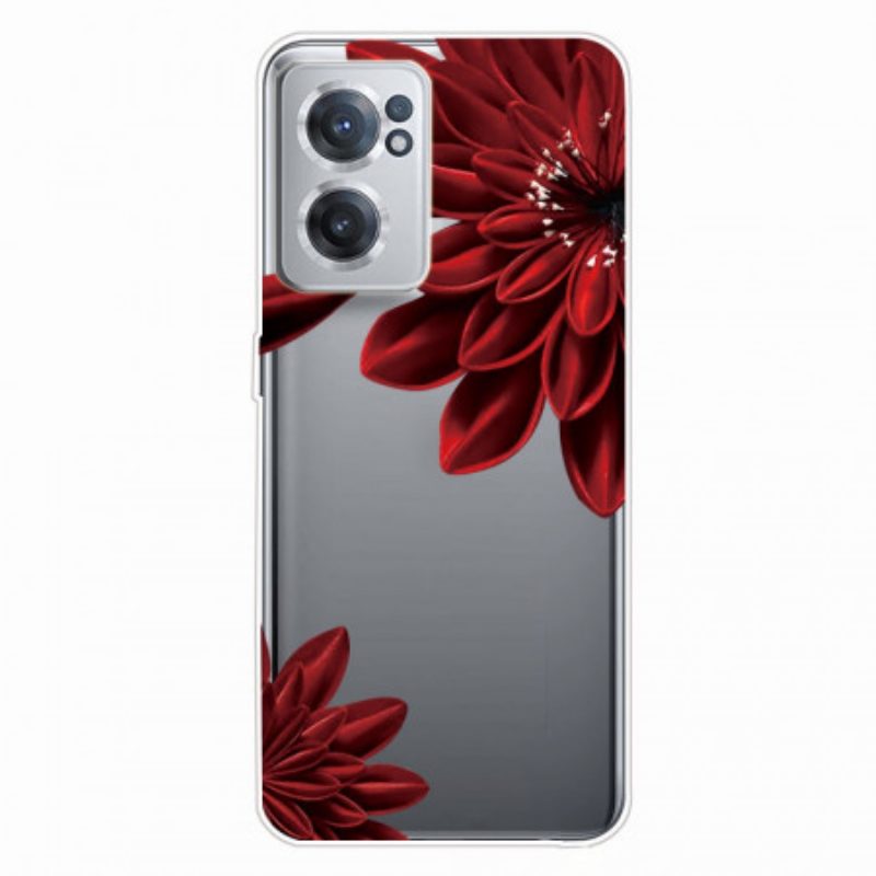 Hülle Für OnePlus Nord CE 2 5G Scharlachrote Blume