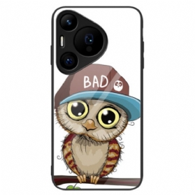 Hülle Für Huawei Pura 70 Pro Bad Owl Gehärtetes Glas