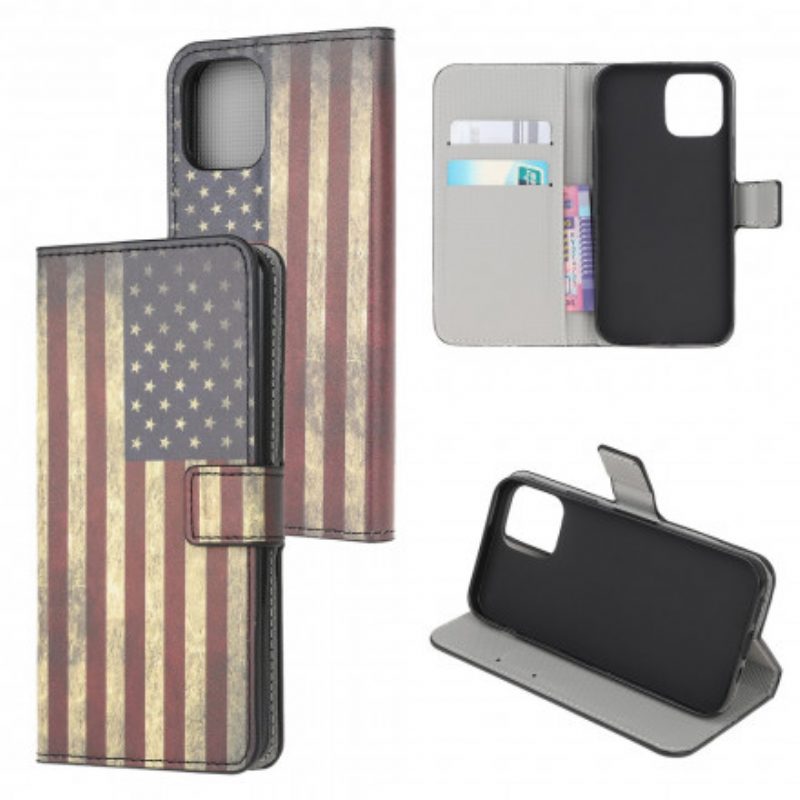 Flip Case Für Xiaomi Mi 11 Lite 4G / 5G / 5G NE Amerikanische Flagge