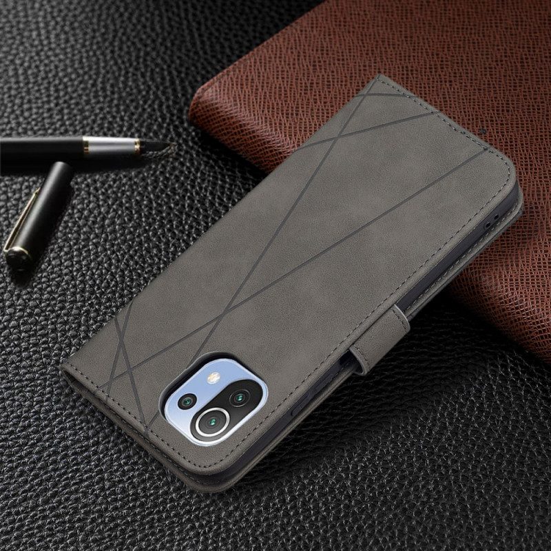 Flip Case Für Xiaomi Mi 11 Lite 4G / 5G / 5G NE Dreieck Binfen Farbe