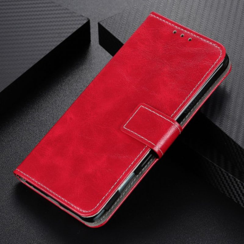 Flip Case Für Xiaomi Mi 11 Lite 4G / 5G / 5G NE Glänzende Und Sichtbare Nähte