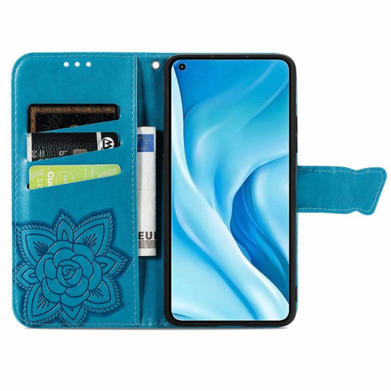 Flip Case Für Xiaomi Mi 11 Lite 4G / 5G / 5G NE Halber Aztekischer Schmetterling