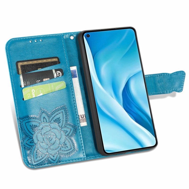 Flip Case Für Xiaomi Mi 11 Lite 4G / 5G / 5G NE Halber Aztekischer Schmetterling